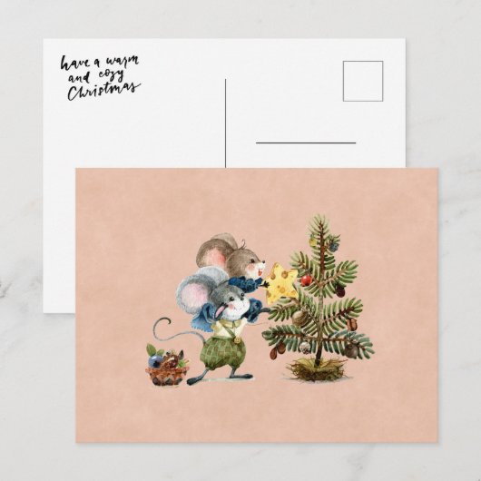 Card (10,8 x 14,2 cm) - Two Little Mice ポストカード (正面/裏面)