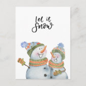 Card (10,8 x 14,2 cm) - Two Snowmen ポストカード (正面)