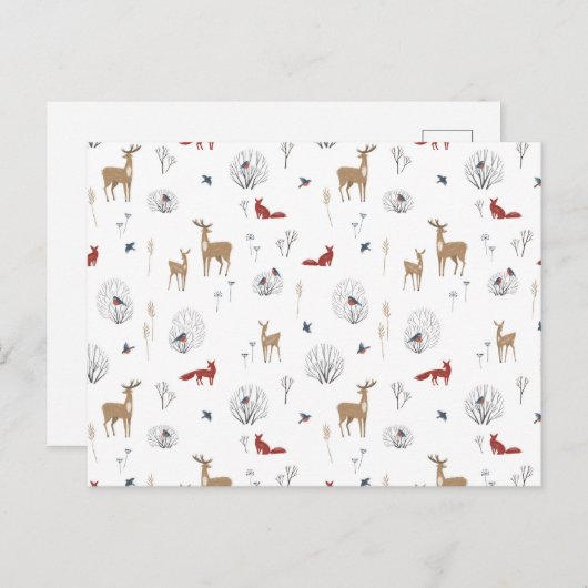 Card (10,8 x 14,2 cm) - Winter Pattern ポストカード (正面/裏面)