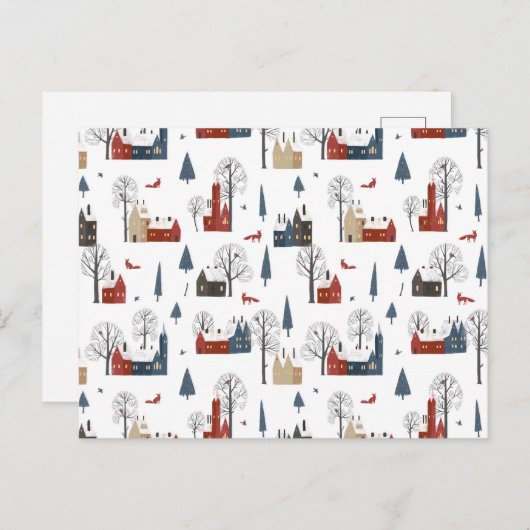 Card (10,8 x 14,2 cm) - Winter Pattern ポストカード (正面/裏面)