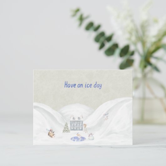 Card (10,8 x 14,2 cm) - Winter Scene ポストカード (スタンド正面)