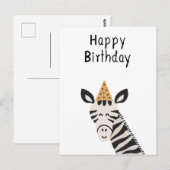 Card (10,8 x 14,2 cm) - Zebra ポストカード (正面/裏面)