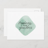 Card 10,8 x 14,2cm - Happiness Is Being A Grandma ポストカード (正面/裏面)