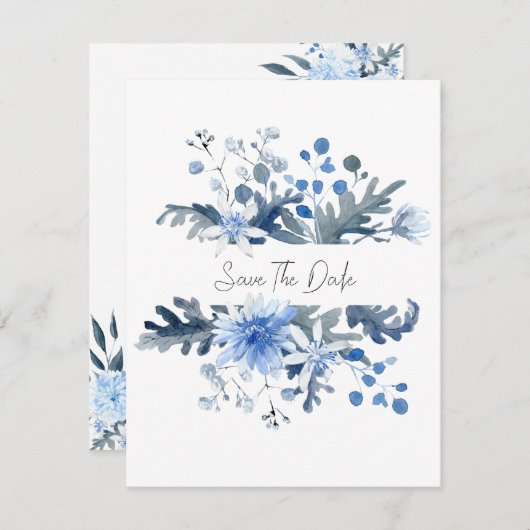 Card (10,8 x 14 cm) - Save The Date セーブザデート (正面/裏面)