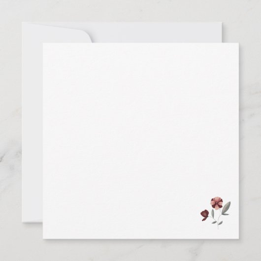 Card (13,3x13,3cm) - Flowers カード (裏面)