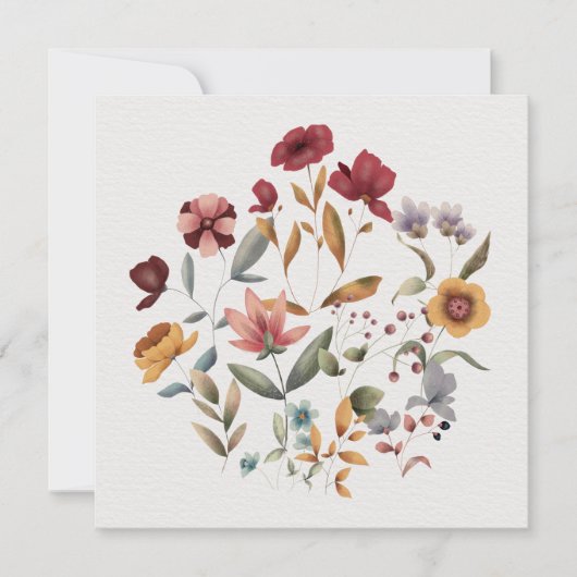 Card (13,3x13,3cm) - Flowers カード (正面)