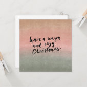 Card (13,3x13,3cm)- Have A Warm And Cozy Christmas カード (正面/裏面インサイチュ)