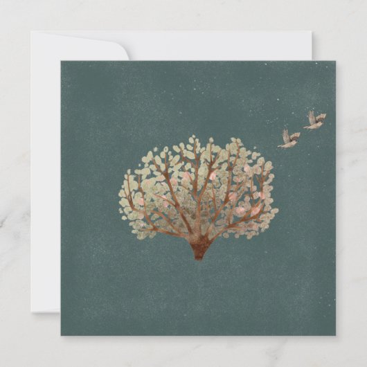 Card (13,3x13,3cm) - Tree With Birds (正面)