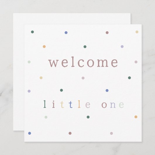Card (13,3x13,3cm) - Welcome Little One. (正面/裏面)