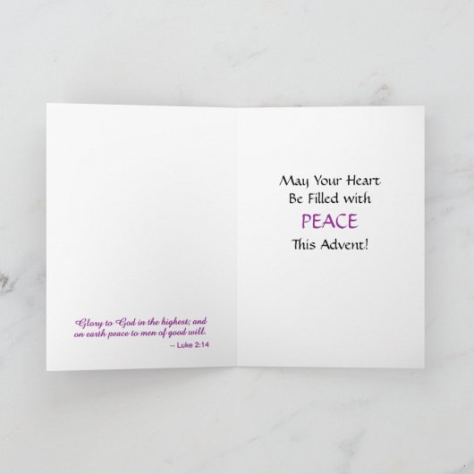 Card #2 of 4 for Advent (Second Week: PEACE) カード (内部)