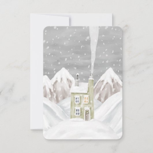 Card (8,9 x 12,7 cm) - Winter Scene (正面)