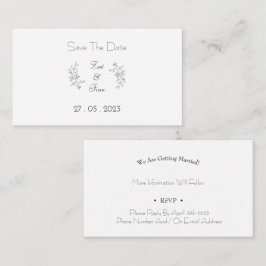 Card (8,9 x 5,1 cm) - Save The Date ノートカード