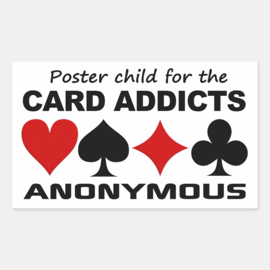 Card Addictスタンプ 長方形シール (正面)