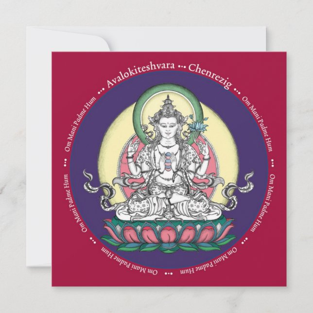CARD Chenrezig / Avalokiteshvara – 封筒 (正面)