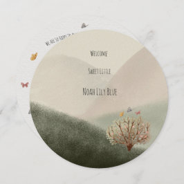 Card (Circle) - Birth Announcement 招待状