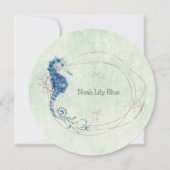 Card (Circle) - Birth Announcement Ocean 招待状 (正面)
