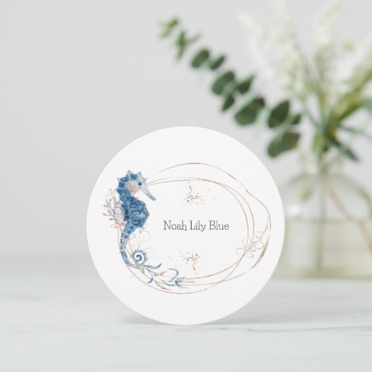 Card (Circle) - Birth Announcement Ocean Kaart 招待状 (スタンド正面)