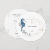 Card (Circle) - Birth Announcement Ocean Kaart 招待状 (正面/裏面)