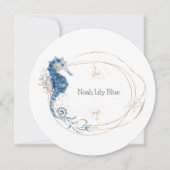 Card (Circle) - Birth Announcement Ocean Kaart 招待状 (正面)