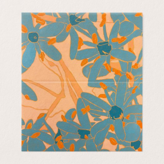 Card Contemporary Leaf Design in Peach (外部フラット)