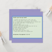 Card ' Could you be my love ' カード (正面/裏面インサイチュ)