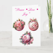 Card-Elegant Pink Christmas Card Collection カード (正面)