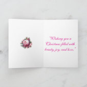 Card-Elegant Pink Christmas Card Collection カード (内部)