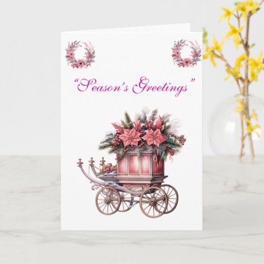 Card-Elegant Pink Christmas Card Collection. カード (黄色い花)