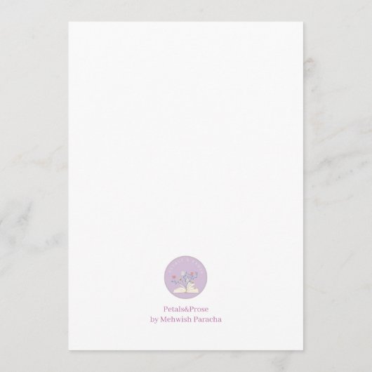 Card for a friend (裏面)