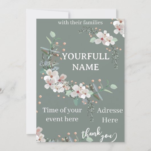 card Invitation 招待状 (正面)