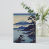 Card - Lake, Pine and Mountain - Japan ポストカード (スタンド正面)