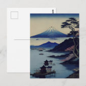 Card - Lake, Pine and Mountain - Japan ポストカード (正面/裏面)