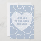 Card Love you to the moon and back ( Blue) カード (正面)