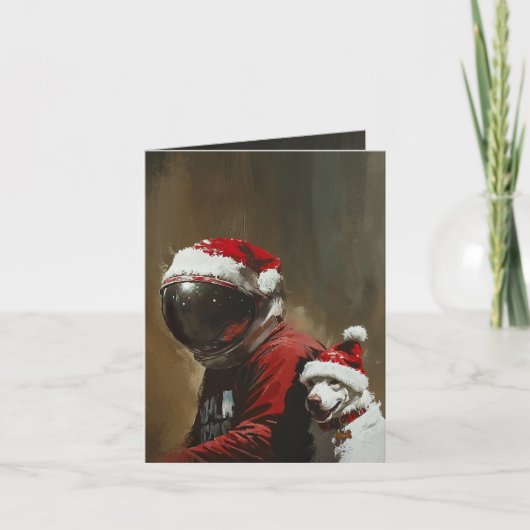 Card Natal Astronauta 招待状 (正面)