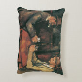 Card Players by Paulセザンヌヴィンテージファインアート アクセントクッション (裏面(縦))