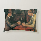 Card Players by Paulセザンヌヴィンテージファインアート アクセントクッション (裏面)