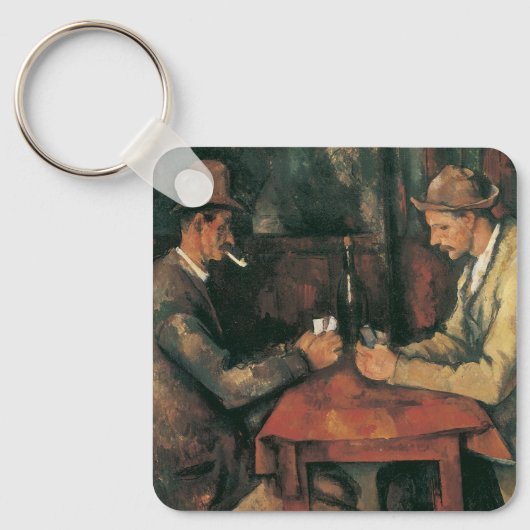 Card Players by Paulセザンヌヴィンテージファインアート キーホルダー (正面)