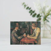 Card Players by Paulセザンヌヴィンテージファインアート ポストカード (スタンド正面)