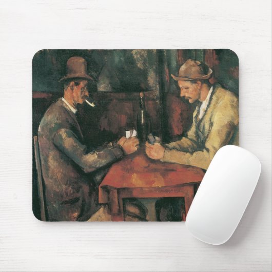 Card Players by Paulセザンヌヴィンテージファインアート マウスパッド (マウス)