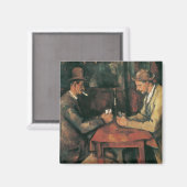 Card Players by Paulセザンヌヴィンテージファインアート マグネット (正面/裏面)
