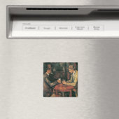 Card Players by Paulセザンヌヴィンテージファインアート マグネット (インサイチュ (食洗機))