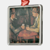 Card Players by Paulセザンヌヴィンテージファインアート メタルオーナメント (左)