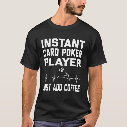 Card Poker Players Coffee Coffee Humor  EKG Tシャツ (正面)