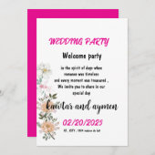 card wedding invitation simple 招待状 (正面/裏面)