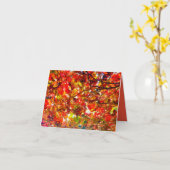 Card with Autumn Leaves  カード (黄色い花)
