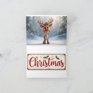 card with christmas writing and christmas images サンキューカード
