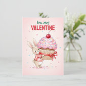 Card With Cute Bunny Hugs A Giant Cupcake  シーズンカード (スタンド正面)