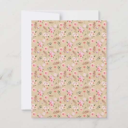 Card with flowers ノートカード (正面)