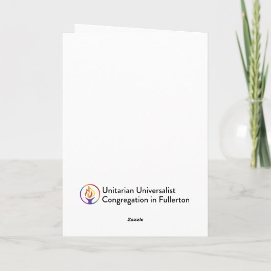 Card with UUCF logo front (Blank inside) カード (裏面)