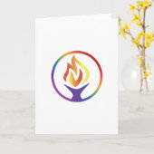 Card with UUCF logo front (Blank inside) カード (黄色い花)